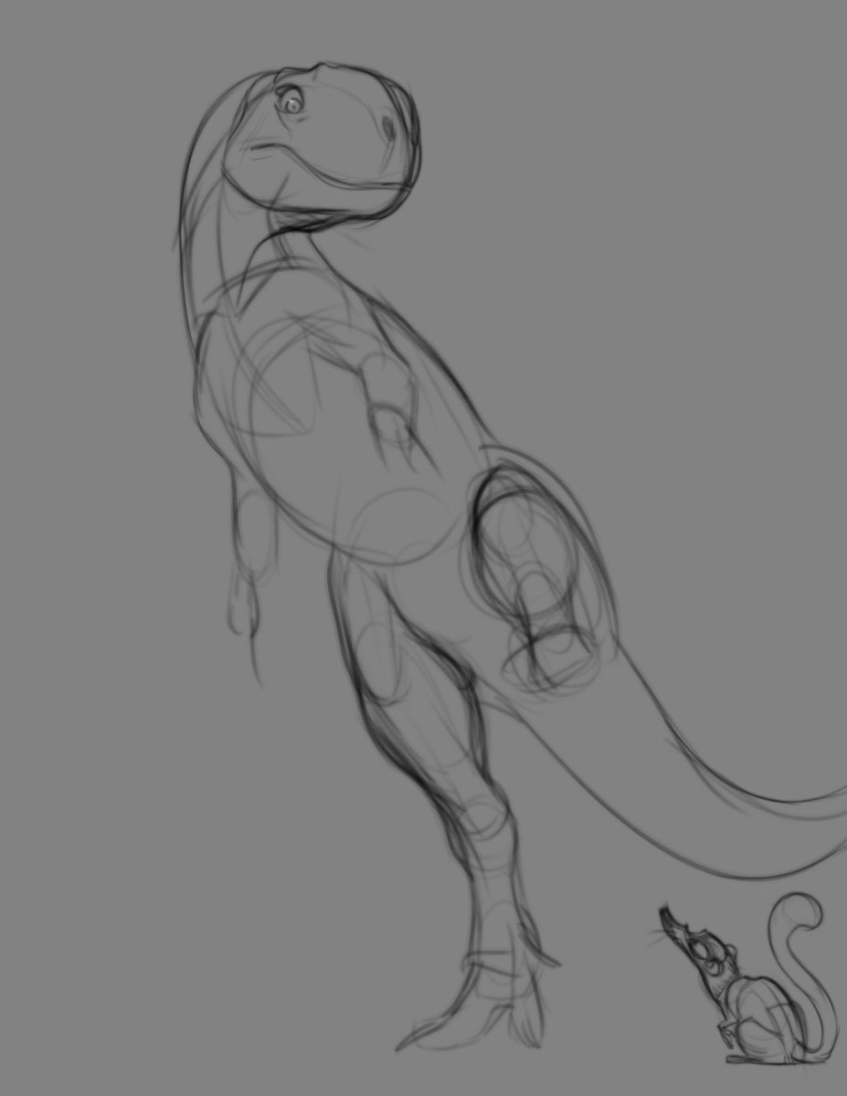dinodanicus's tweet image. A #Yangchuanosaurus #sketch I made a while ago for a new Dino girl painting.
#dinosaur #paleoart #paleontology #prehistoric #characterdesign #cartoon