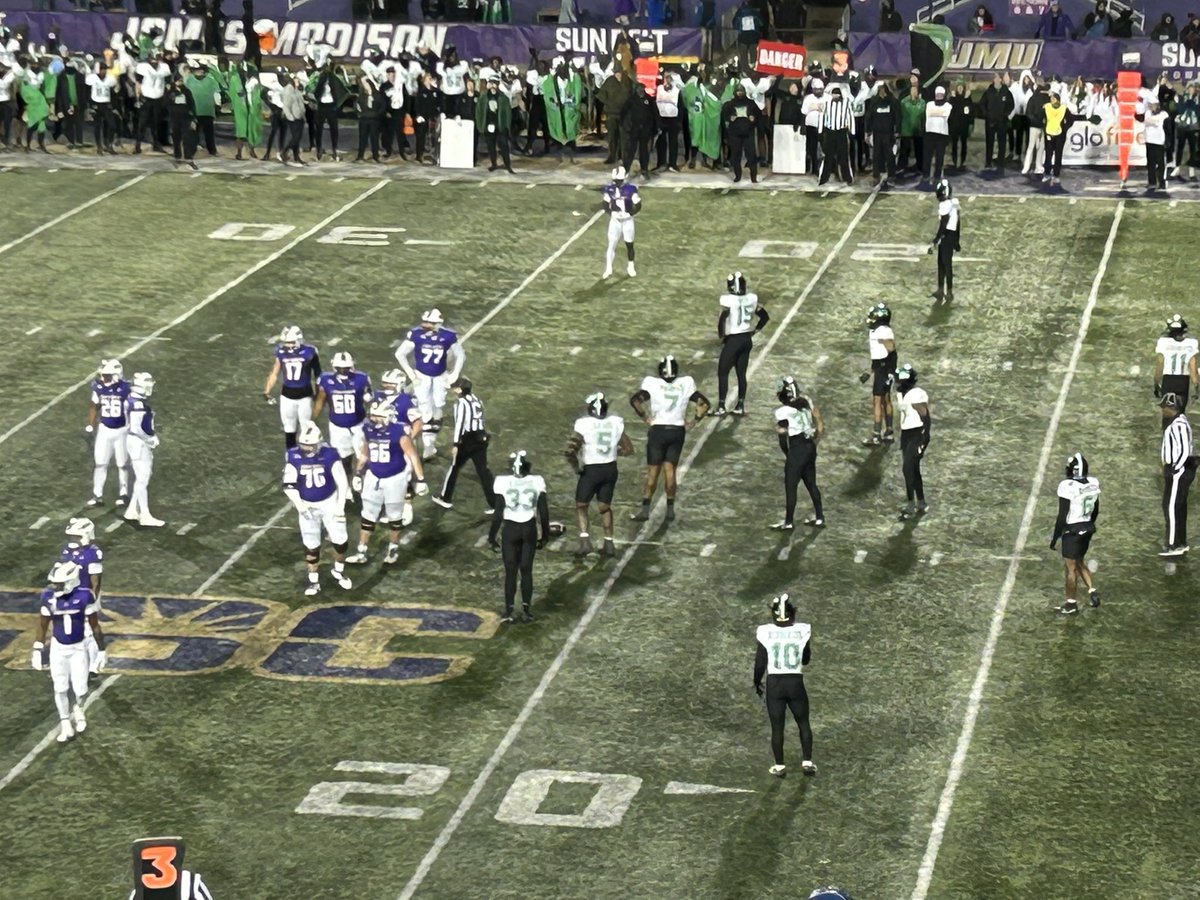 27-24 #Marshall, #JMU about to attempt FG in 1st OT to tie