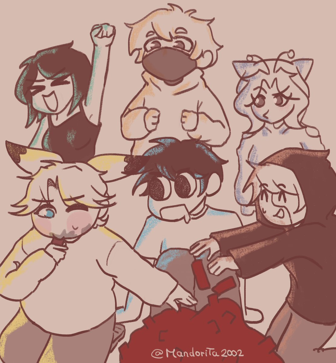 Mandorita2002's tweet photo. Día 7 de dedsafio 3 desde el pov de Aquino: Chocolates🍫🍫🍫
#DEDsafioMinecraft3 #aquinofanart #Aquinoart #mictiart #DaarickFanart #FairlyGab #SoarinngArt #skeletalmax https://t.co/gRQECUYfTR