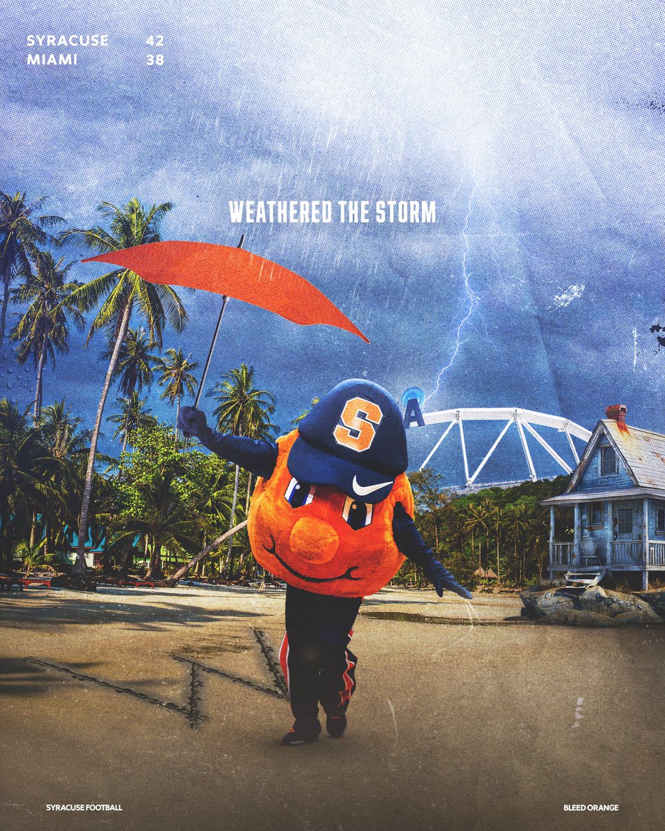 CuseFootball's tweet image. Just a light drizzle ☔️