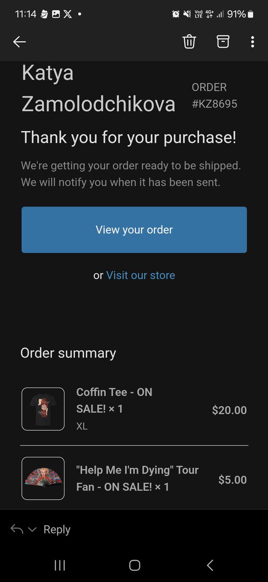 CKmann88's tweet photo. Did I just finally buy some @katya_zamo  merch! Yes i did!!! Now I just have to wait to get to LA to pick it up from my besties place. Just 42 days till we fly to the States. #aussieoutofplace https://t.co/Iw1fRbMlTv
