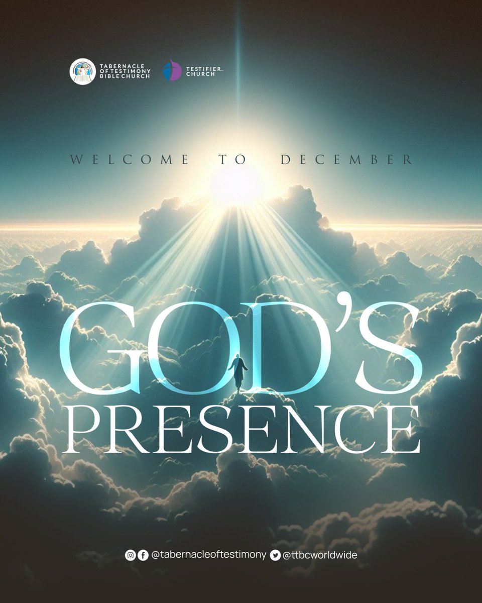 TTBCworldwide's tweet photo. Hello December 

The Word became flesh, and dwell amoung us! John 1:14 

Welcome to your month of God's presence! The month of thanksgiving, gratitude, and rejoicing. 

What a way to wind up the year with the assurance that God is with us ( Emmaunel )
Happy New Month! https://t.co/bzI4YVOGw4
