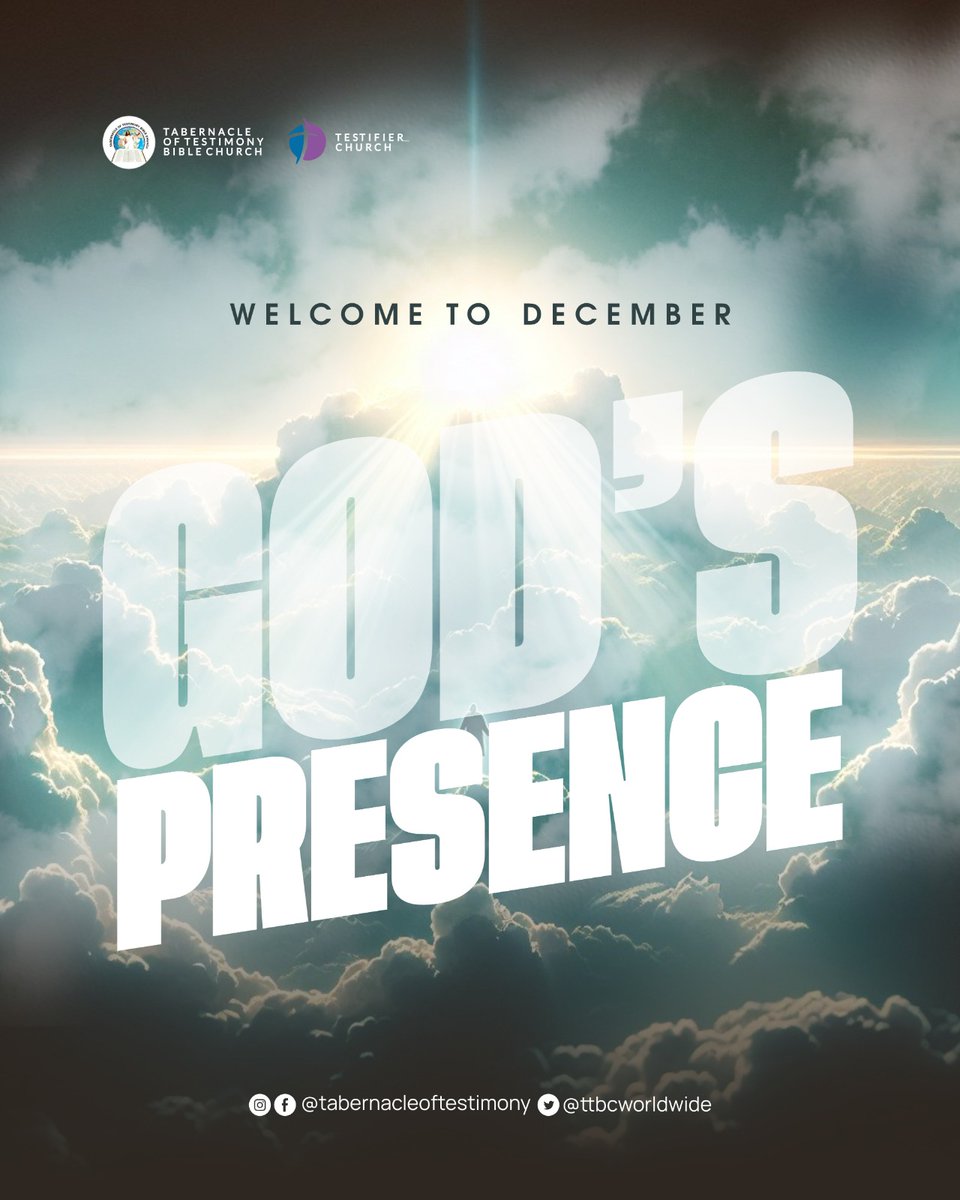 TTBCworldwide's tweet photo. Hello December 

The Word became flesh, and dwell amoung us! John 1:14 

Welcome to your month of God's presence! The month of thanksgiving, gratitude, and rejoicing. 

What a way to wind up the year with the assurance that God is with us ( Emmaunel )
Happy New Month! https://t.co/bzI4YVOGw4