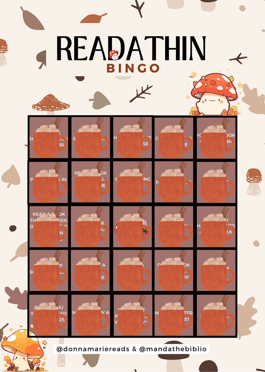 How did your Readathin go this month? 

Here is my bingo card.