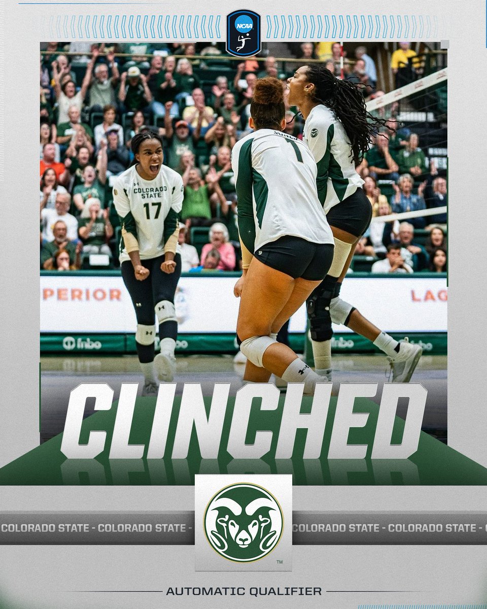 THE RAMS ARE GOING TO THE NCAA TOURNAMENT 🤩💃

<a href="/CSUVolleyball/">Colorado State Volleyball</a> secures the <a href="/MountainWest/">Mountain West</a> Conference Championship and the AQ Bid for the tournament!

#NCAAWVB