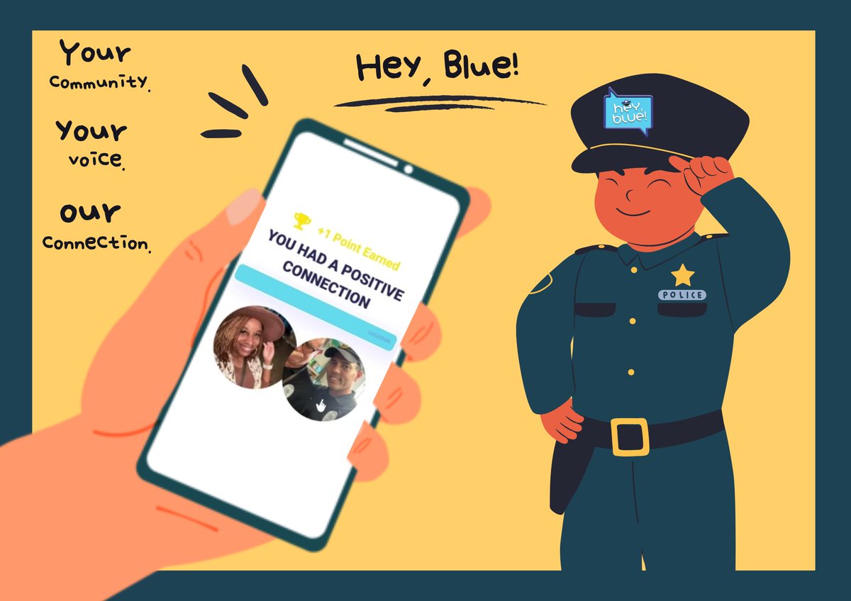 ItsHeyBlue's tweet photo. 📱 This #GivingTuesday, let’s use technology to build real, meaningful connections!
Hey, Blue!’s mobile platform is revolutionizing community engagement by using technology to bring police officers and community members together in person. https://t.co/sx8m4mI236
