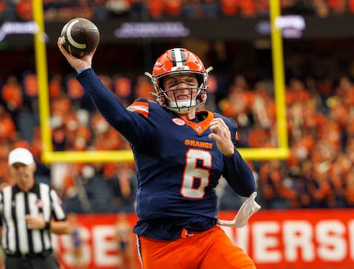 Kyle McCord leads <a href="/CuseFootball/">Syracuse Football</a> to a 9-3 record. 

Kyle McCord leads the nation with 4,326 passing yards to go along with 29 Pass TDs and 3 rush TDs. 

Kyle McCord has beaten 3 ranked teams (Miami, GT, @ UNLV). 

<a href="/kylemccord16/">Kyle McCord</a> should be in NYC for the <a href="/HeismanTrophy/">The Heisman Trophy</a> presentation.