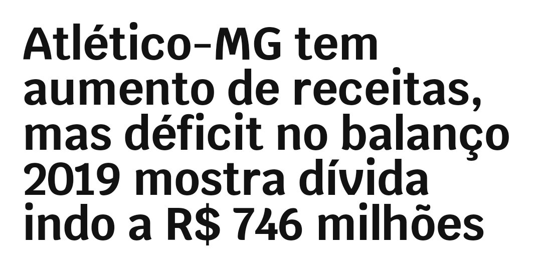 "O Menin não tem culpa, o Galo tinha muitas dívidas."

MENTIRA.

Nossa dívida em 2019 era de R$ 746 milhões.

Eles auditaram as dividas e encontraram mais R$ 90 milhões

Depois da gestão do <a href="/rubensmenin/">Rubens Menin</a> essa dívida foi para R$ 2.1 BILHÕES.