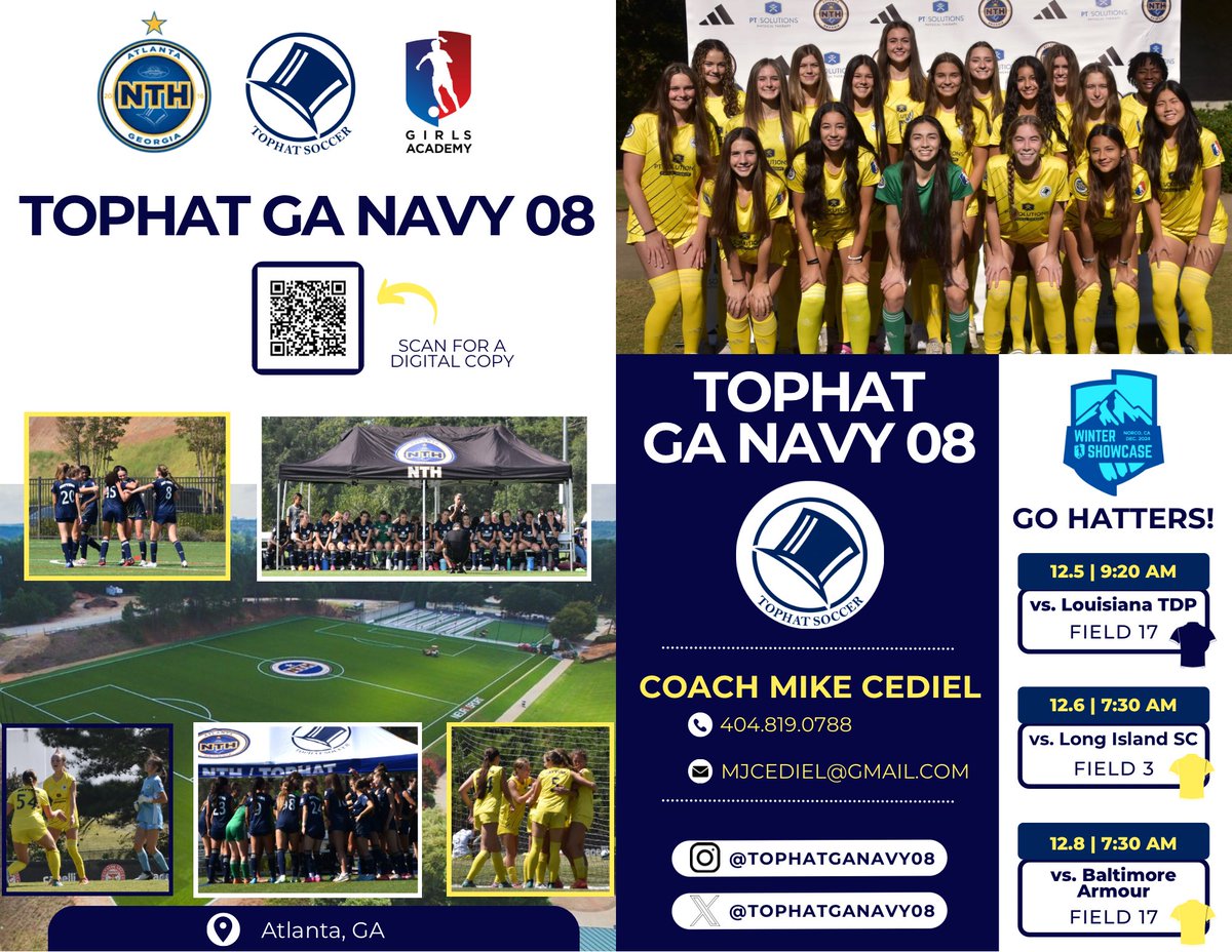 tophatGAnavy27's tweet photo. Less than 1️⃣ week to the @GAcademyLeague Winter Showcase! We’d ❤️ to have you at a game! 

@NTH_Tophat 
@ImCollegeSoccer 
@TheSoccerWire 
@PrepSoccer 
@TopDrawerSoccer 
@ImYouthSoccer 
@CaptainU 
@NcsaSoccer 
@mattsmithsoccer 
@CoachCannella17 
@JREskilson 
@EliteSoccerPlay https://t.co/X53AerTBCM