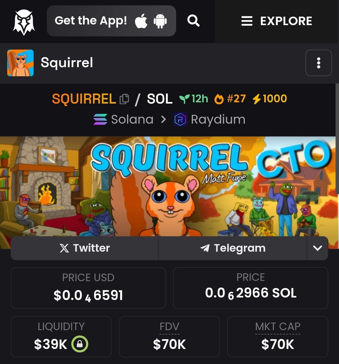 $SQUIRREL OFFICIAL CTO tweet media