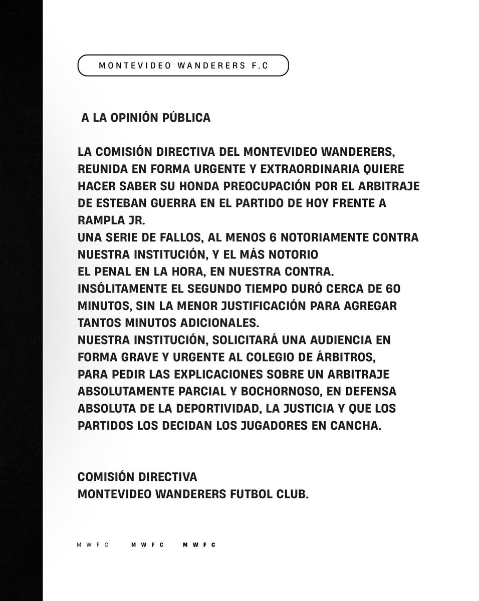 mwfc_oficial's tweet photo. 📄 𝐀 𝐋𝐀 𝐎𝐏𝐈𝐍𝐈𝐎́𝐍 𝐏𝐔́𝐁𝐋𝐈𝐂𝐀 https://t.co/YWyxdGN5Kw