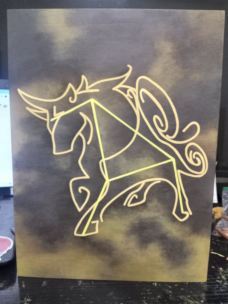 Citruspectful's tweet photo. WIP of me adding to a Genshin project of mine that has too many tiny stars to paint 
#GenshinImpact  #fanart #WIP https://t.co/LNtH8hUMwh
