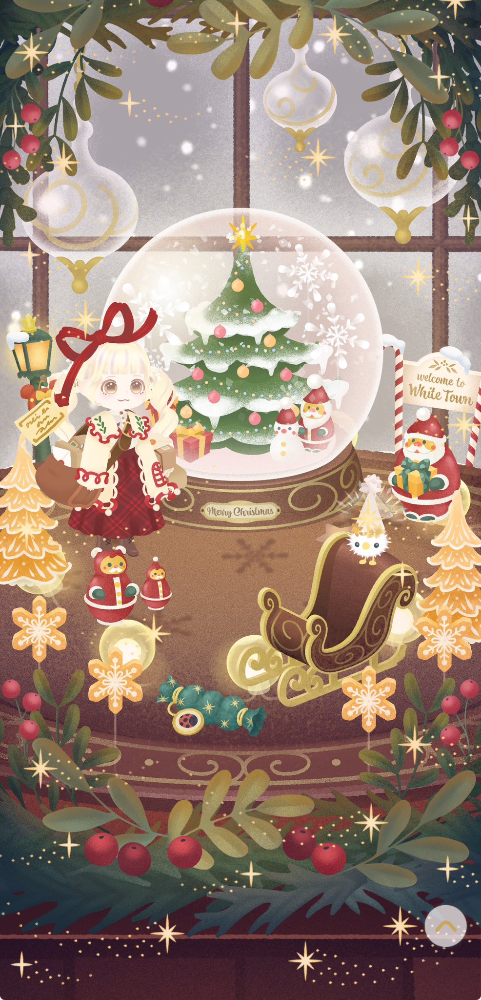 old ornament ❀ スキーを楽しむ テリアちゃん * オーナメント
