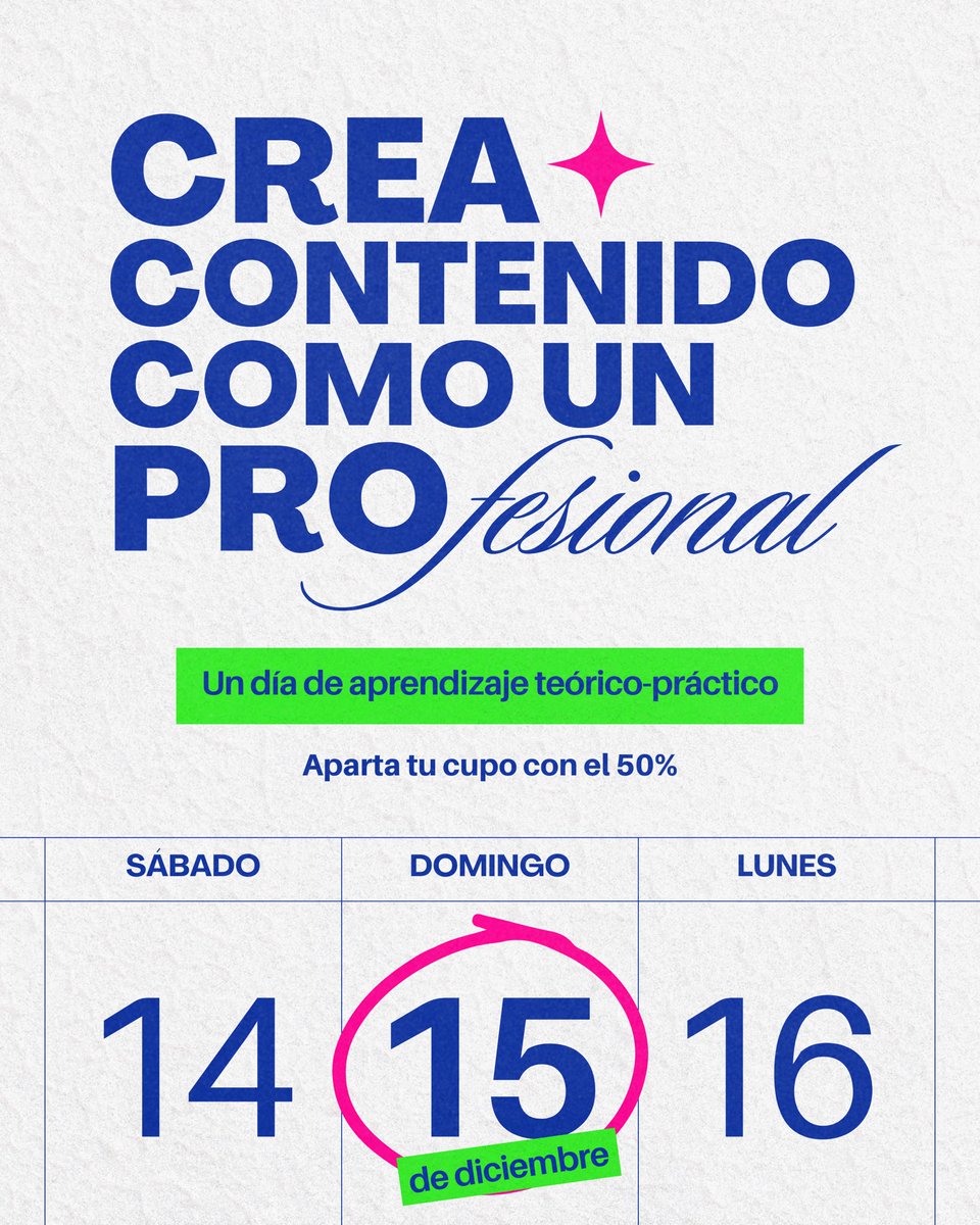 strangergabs's tweet image. ¡A toda mi gente de #PZO !🫵🏻

Si te gustaría iniciar en el mundo de la creación de contenido, no puedes desaprovechar esta oportunidad.

Nicole y yo te guiaremos desde lo más básico hasta tips imperdibles para manejar tus redes sociales como un PRO. 🥇