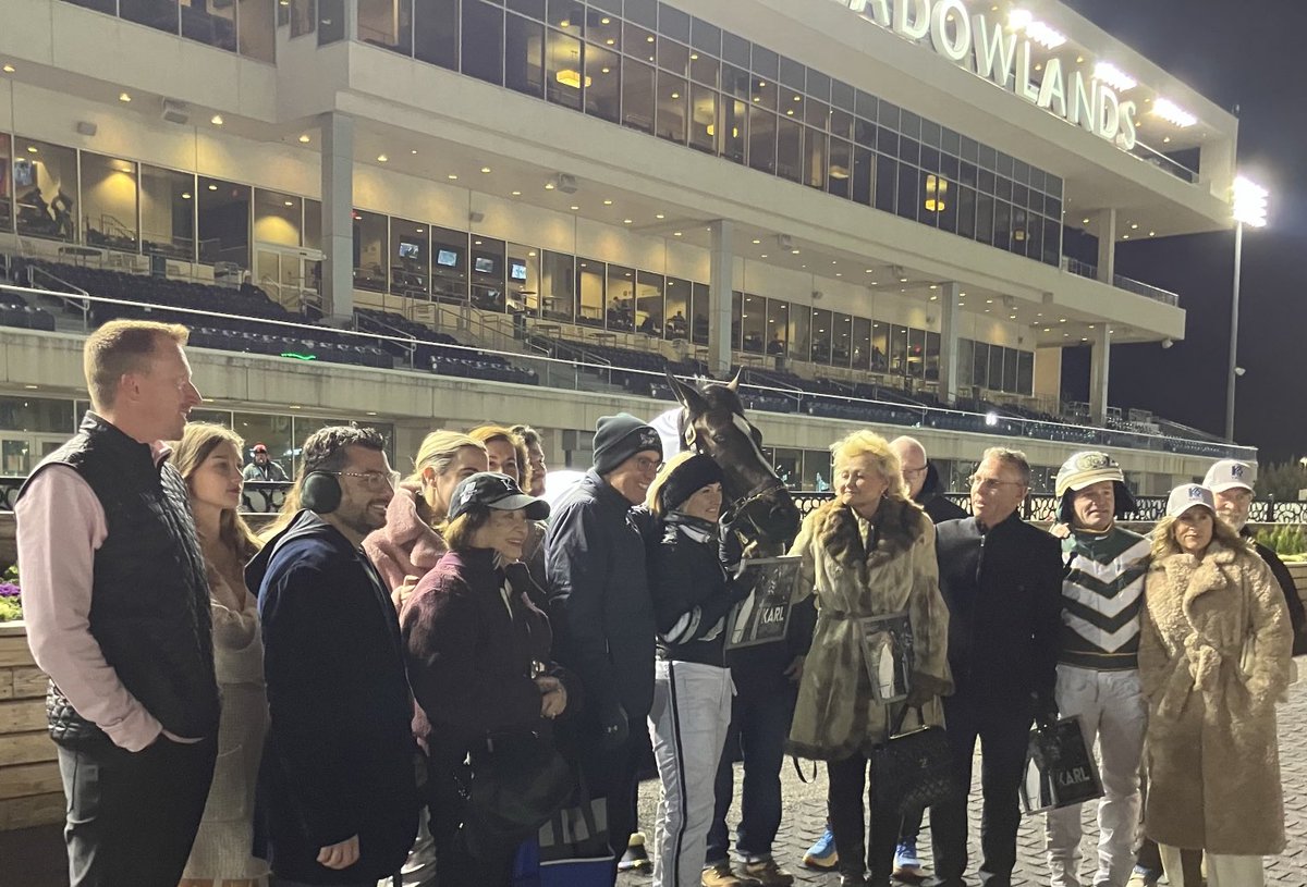 Hambletonian champ Karl and his connections, including trainer Nancy Takter and driver Yannick Gingras, visit the Meadowlands winner’s circle one final time for his retirement ceremony Saturday at the Big M. Winner of 18 of 23 career races and $2 million. ⁦<a href="/HarnessRacingDC/">HarnessRacing.com</a>⁩