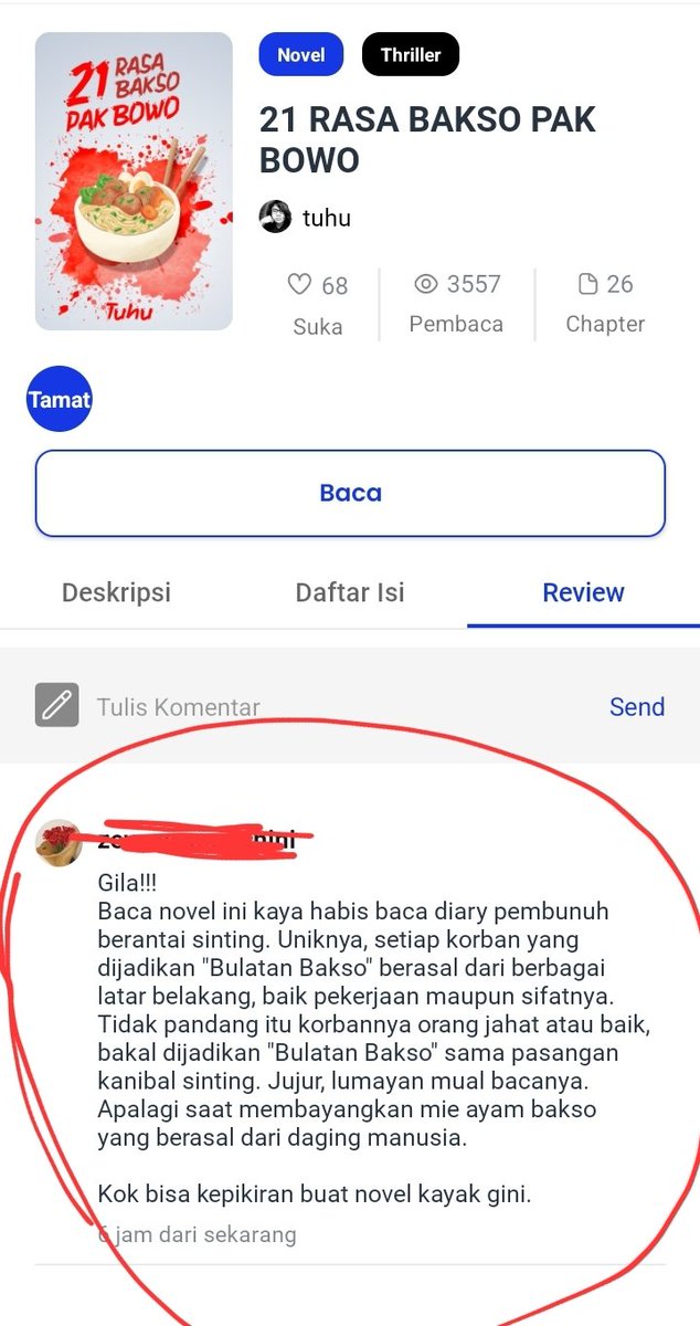 Pagi-pagi ada yang mual baca novel kuliner di <a href="/kwikku_/">Official Kwikku.com</a> ini. 🥶