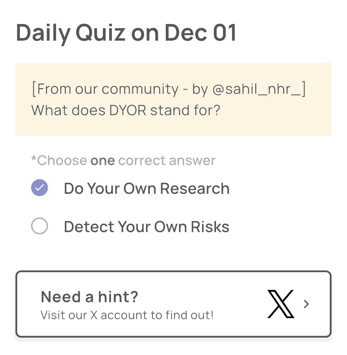 itsCrypto_Boy's tweet photo. Xenea Wallet Quiz for Dec 01

✅Do your own research 

🔗 Link:
https://t.co/Njw5qEjuIM

🔗Refer Code:
159fh9oTTk

🫵🏼Follow, Like and Repost 🤗

#MAJOR #BLUM #Memefi #BUMS #Vertus #dailycombo #Daily_combo #Airdrops #Tomarket #Xenea #xeneawallet #StarAcademyLeLive #Syria https://t.co/4JvDVUrLNN