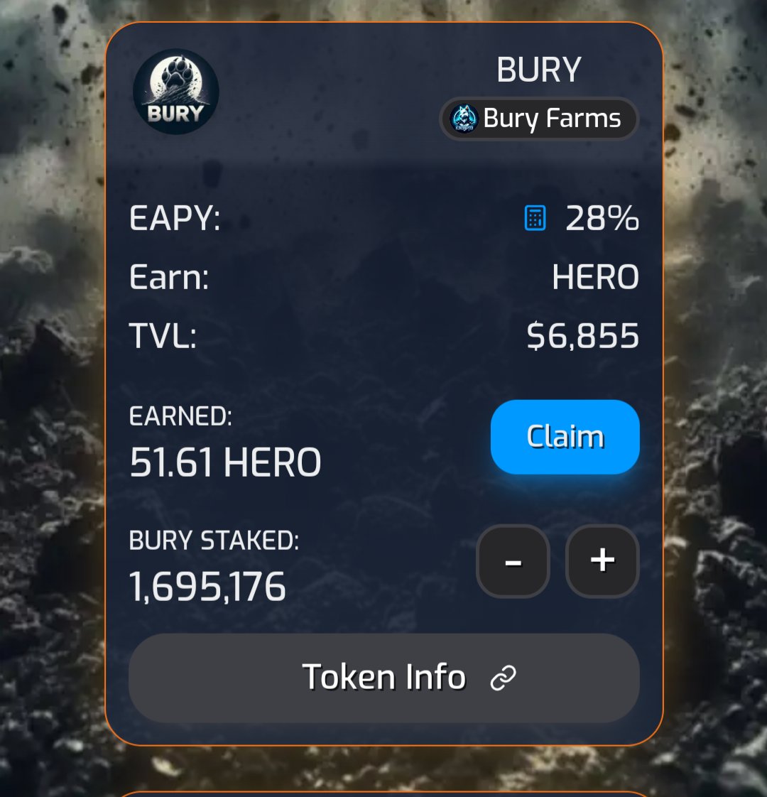 Much wow! Nearly $7000 worth of $BURY has been #buried in the single farm! Bury Farms are picking up steam. 

#burythebone #farm #Staking #Shibarium #ALTSEASON #1000xgem