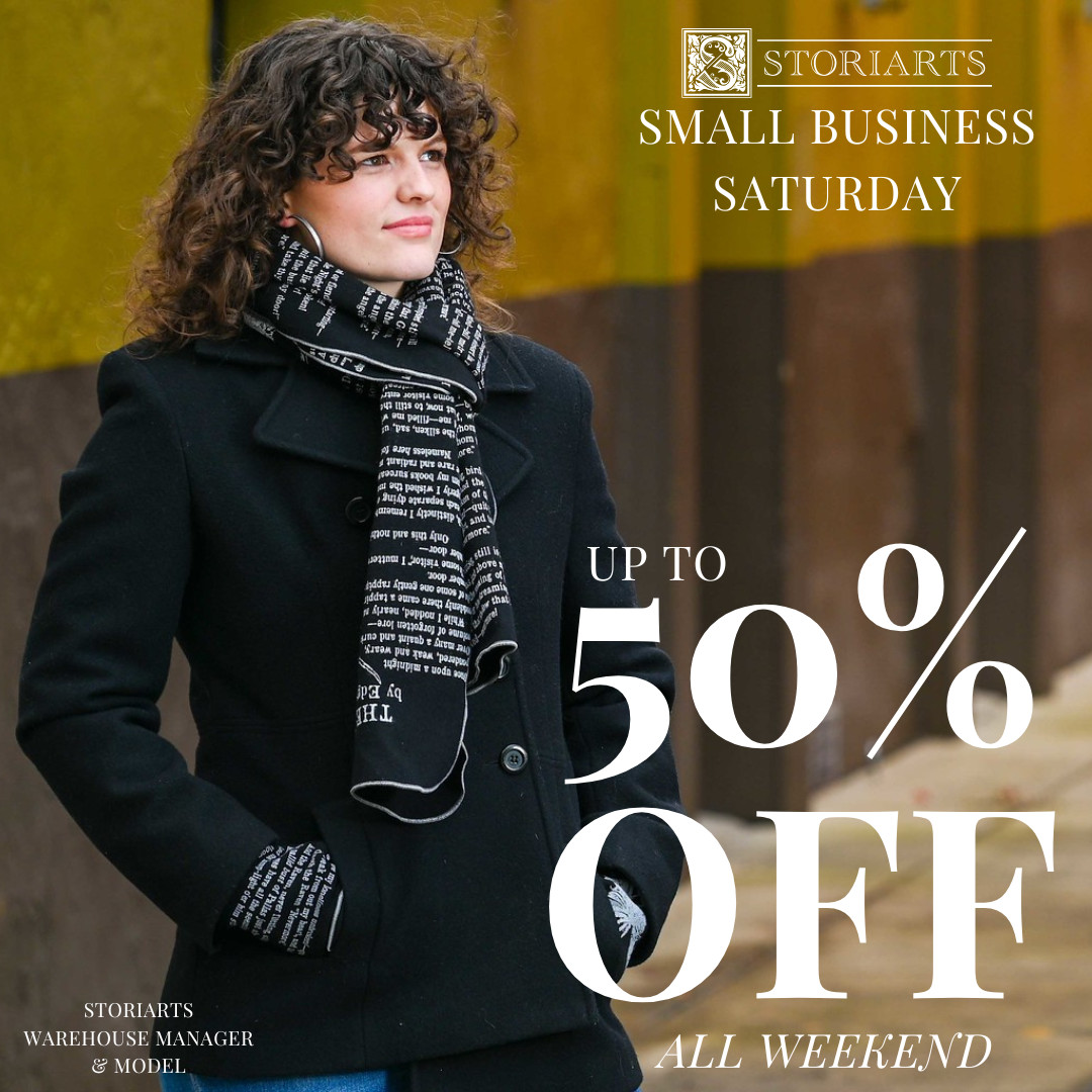 ✨ Celebrate Small Business Saturday with Storiarts! ✨ 📚 Located in Oregon, Storiarts has been crafting unique gifts for book lovers since 2011. Every purchase supports our small, passionate team and helps us bring stories to life for lit lovers around the globe.