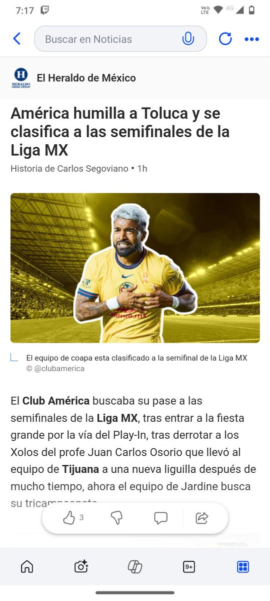 benjaminjuegos's tweet photo. Solo para pensar #americaroba está nota salió hace más de una hora y resulta ser que acabo el partido 2-0 pero bueno liga mediocre así nunca México avanzará https://t.co/PFJtChC32j
