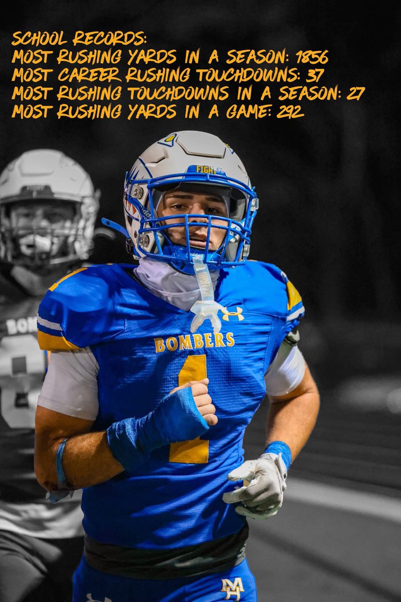 𝟏 𝐎𝐅 𝟏

Jacob Chenoweth REWROTE the school record book this season!

#OneBomber