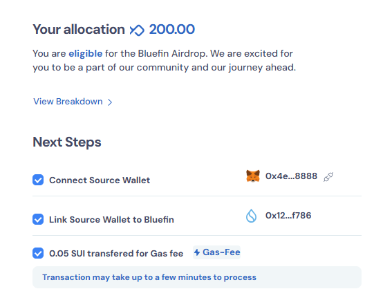 Check  <a href="/bluefinapp/">Bluefin</a> Airdrop nha ae

🔗Link check: trade.bluefin.io/airdrop
✅Kết nối ví EVM, SUI &amp; SOL wallets 

📝Các tiêu chí:
✅Jupiter, Aerodrome, Wormhole, Pyth, and Elixir
✅Suilend, Cetus, Scallop, Turbos, Suiplay

➡️ Nhớ link với ví SUI để được claim
Thời gian claim