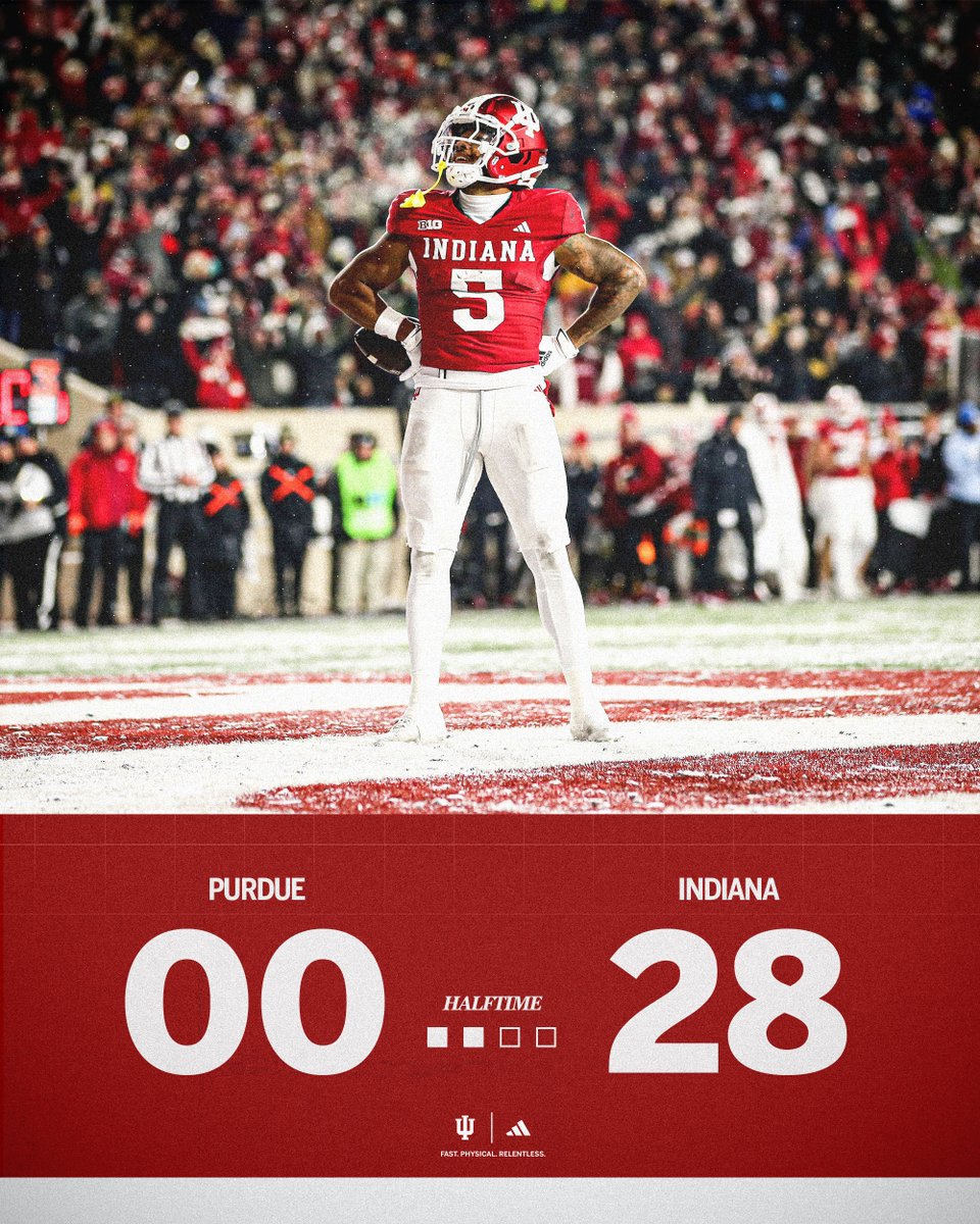 IndianaFootball's tweet photo. It's the Hoosiers heading into the break. https://t.co/wU9waCfOpu