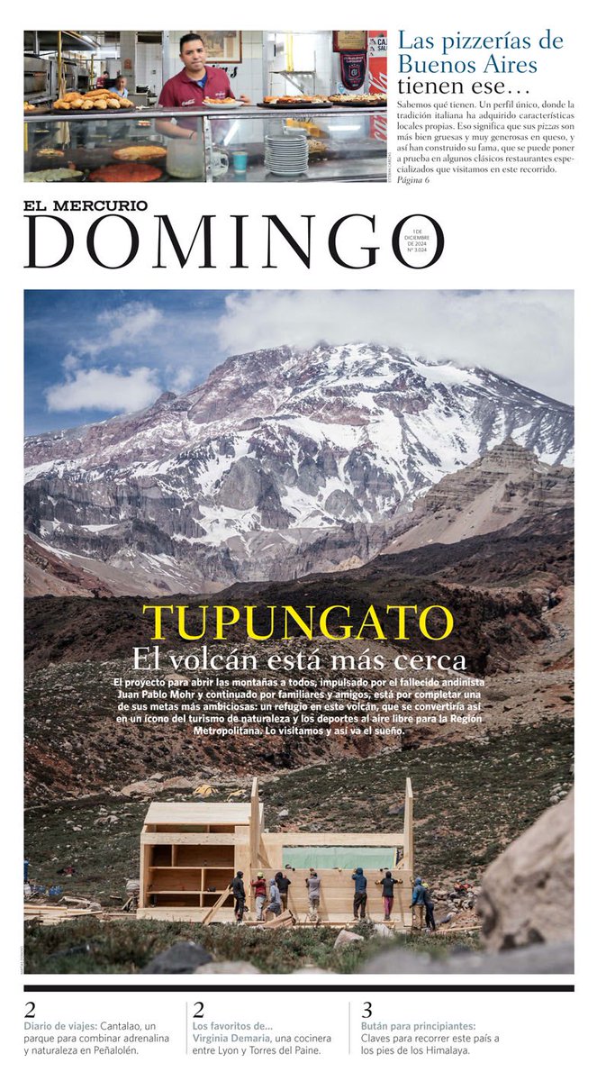 Revista Domingo (@revistadomingo) on Twitter photo ¡#Domingo de <a href="/RevistaDomingo/">Revista Domingo</a>!
•El volcán Tupungato más cerca, gracias a un nuevo refugio del proyecto Los 16 de Chile: así es por dentro.🇨🇱
•Las mejores pizzas auténticamente locales de Buenos Aires.🇦🇷
•Bután para principiantes.🇧🇹
👉🏼 bit.ly/2TR3xo0 ¡#Domingo de <a href="/RevistaDomingo/">Revista Domingo</a>!
•El volcán Tupungato más cerca, gracias a un nuevo refugio del proyecto Los 16 de Chile: así es por dentro.🇨🇱
•Las mejores pizzas auténticamente locales de Buenos Aires.🇦🇷
•Bután para principiantes.🇧🇹
👉🏼 bit.ly/2TR3xo0