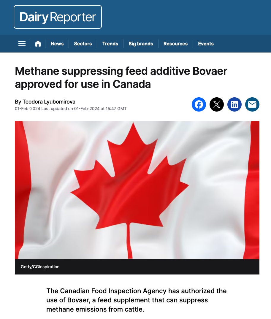 StatisticsBC's tweet image. 🚨 Bovaer was approved in Canada 🇨🇦 last February! 

It's already in much of our dairy and beef due to our overzealous government signing the 'Global Methane Pledge' in December 2023. 

Please let me know in the comments if you know of Bovaer-free dairy and beef.
#boycottbovaer