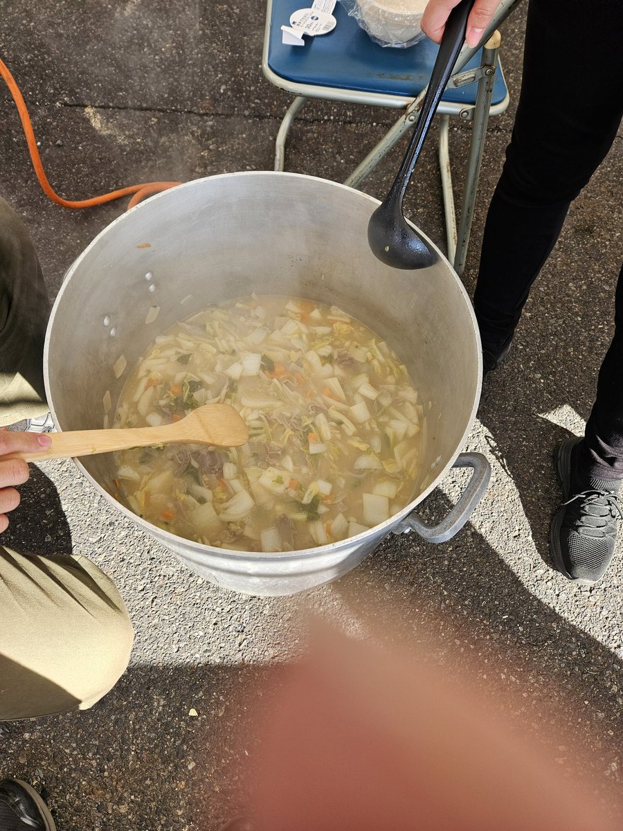 小野田農林水産まつりにてイノシシ汁を販売してます！