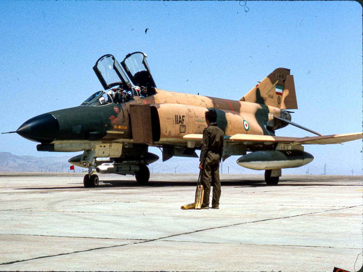 Imperial Iranian Air Force F-4E Phantom II at Shiraz AB Iran July 1977. (dan doherty /MacKenzie Bell and Thomas Guffey)