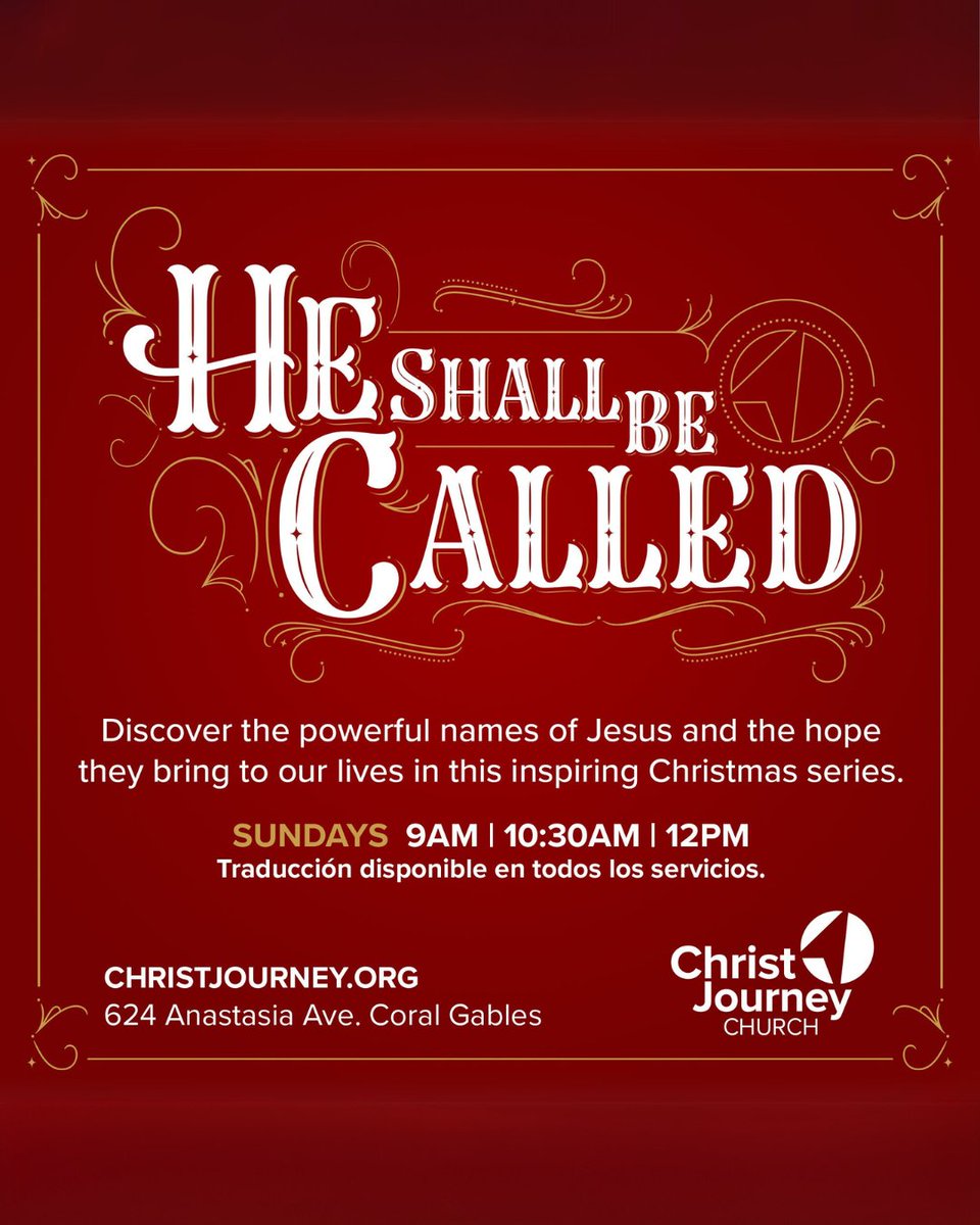 ChristJourney's tweet photo. This December, we’re reflecting on the powerful names of God that bring hope, peace, and joy!
What name of God comes to mind? Drop your guesses below 👇 and join us for the final series of the year!
#ChristJourney #HeShallBeCalled #ChristmasSeries https://t.co/zB2OF66fwt