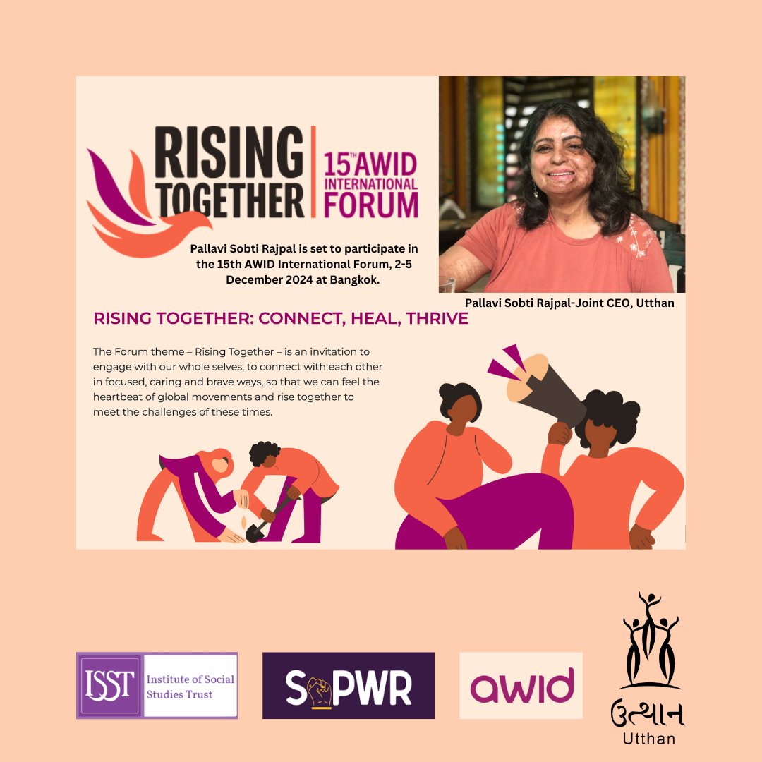 UtthanGujarat (@utthan_1981) on Twitter photo Pallavi Sobti Rajpal is set to participate in the 15th <a href="/AWID/">AWID</a> International Forum, 2-5 December 2024 at Bangkok. She will be the India team representative for <a href="/su_pwr/">SuPWR</a> a Research Project of <a href="/IDS_UK/">Institute of Development Studies</a> and led by <a href="/of_isst/">Institute Of Social Studies Trust (ISST)</a> in India. Pallavi Sobti Rajpal is set to participate in the 15th <a href="/AWID/">AWID</a> International Forum, 2-5 December 2024 at Bangkok. She will be the India team representative for <a href="/su_pwr/">SuPWR</a> a Research Project of <a href="/IDS_UK/">Institute of Development Studies</a> and led by <a href="/of_isst/">Institute Of Social Studies Trust (ISST)</a> in India.