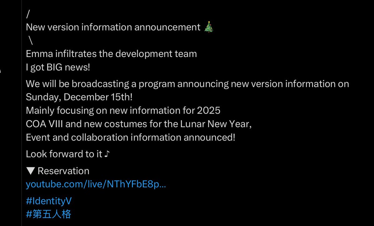 Identity V Facts 🎄 (@idvfacts) / Posts / X