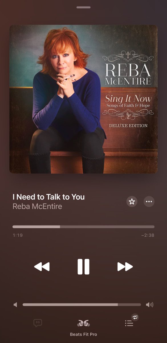 Mr_StevenKyle's tweet photo. I’m just on a @reba spell tonight.. but I’m going to shout out this song: #INeedToTalkToYou. It was a @Target exclusive track from 2017.. This song… ALL THE TIME, will bring tears to my eyes.. I just feel like Reba is talkin’ to me… and God’s there. Honest. Her impact she has. https://t.co/ANbK6HIPS0