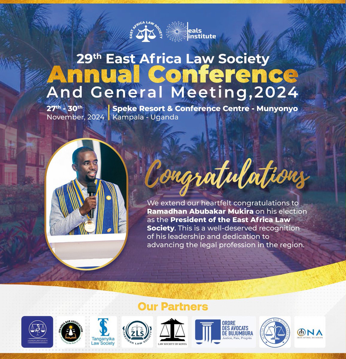 ealawsociety's tweet photo. Congratulations to our newly elected President of EALS @Ramah_Abubakar https://t.co/Y2V2Uj6rVD