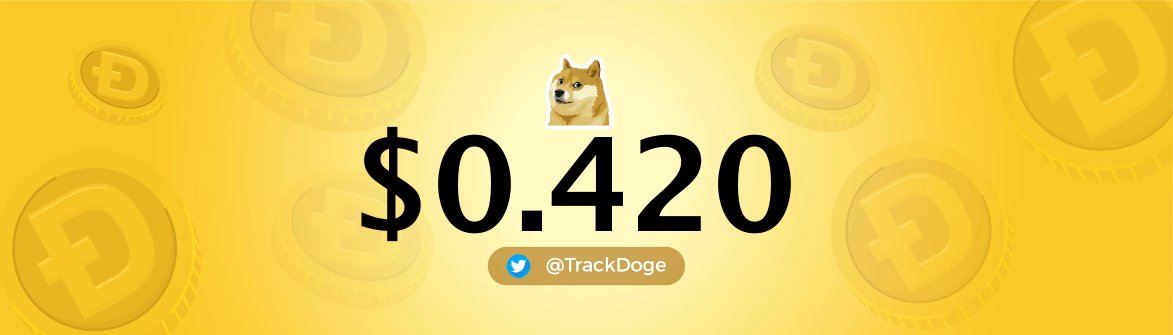 TrackDoge's tweet photo. #Dogecoin Price: $0.420 📉 https://t.co/Czh6G40gDI