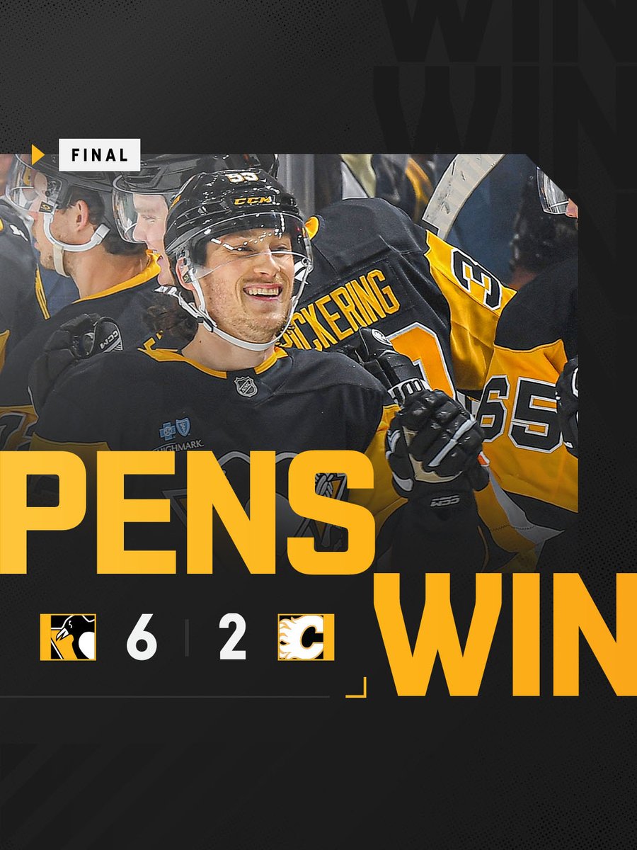 penguins's tweet image. THREE IN A ROW 🙌