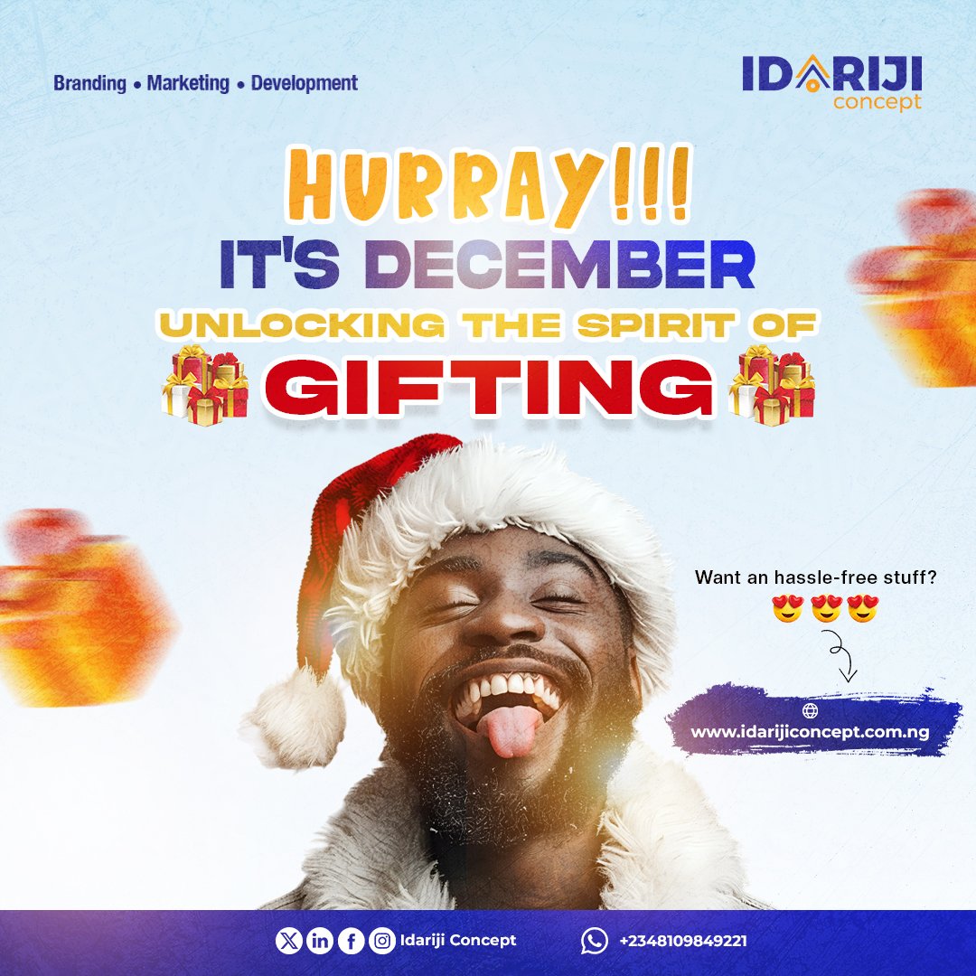 IdarijiC's tweet photo. Welcome to December... Unlock the spirit and be the reason for the season for your clients/customers by gifting and appreciating them

Want to get the gift. Join the hassle-free geng  😜😜😜

https://t.co/9DRuxKX0oB https://t.co/qm8OU80pRK