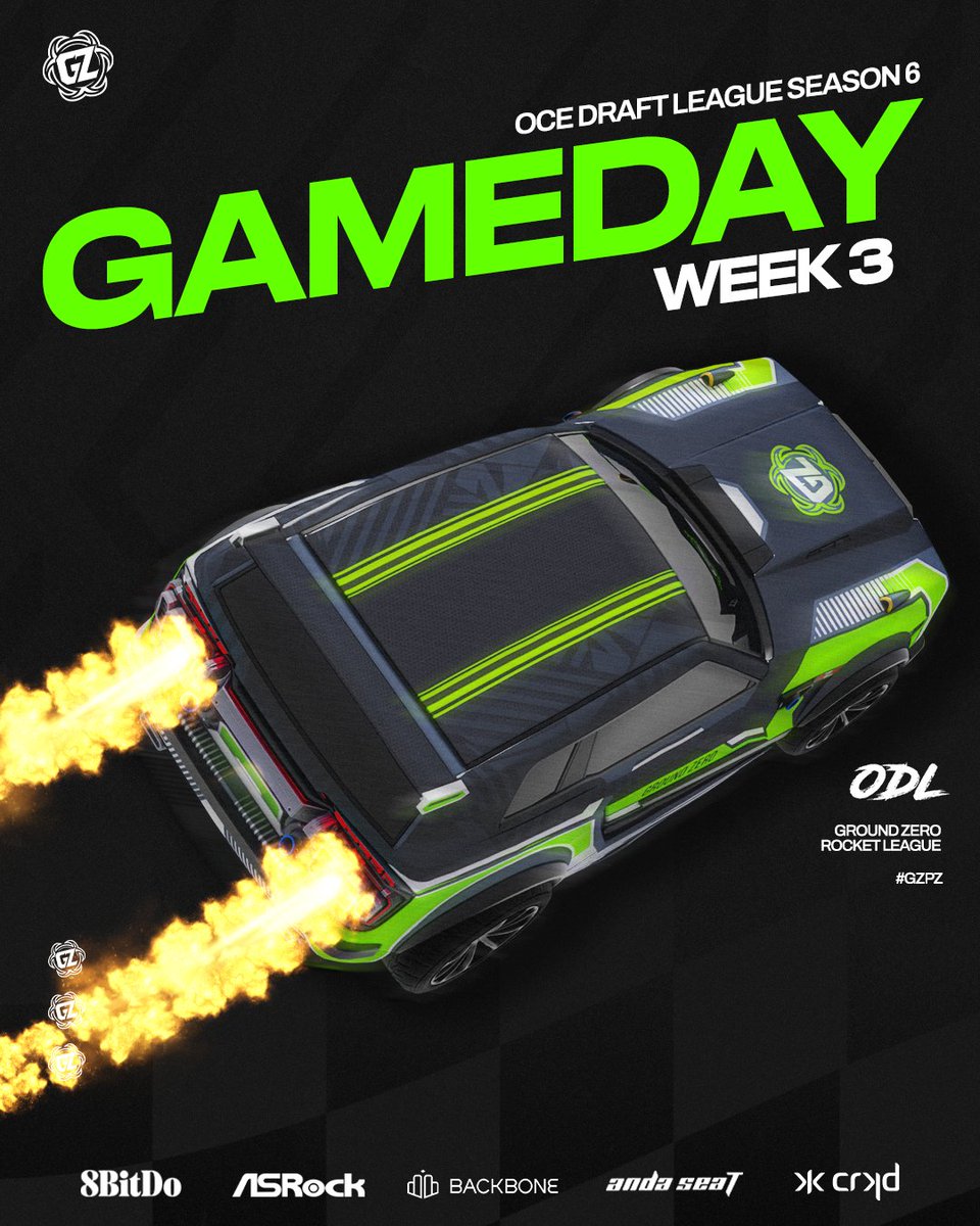The final gameday of the <a href="/OCEDraftLeague/">OCE Draft League</a> regular season is upon us!🔥

We got <a href="/FernandoOCE/">Joey ^-^</a> on the mic for our Team Stream following all action🚗🏎️

⏰3pm AEDT
📺twitch.tv/groundzerooce

#GZRL | #GZPZ
