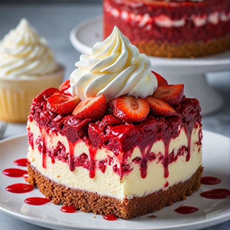 ann_ann886's tweet image. Red Velvet Strawberry Cheesecake