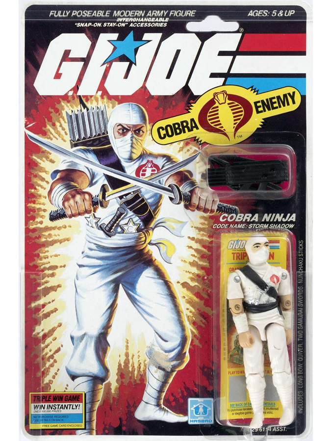 COBRA NINJA. Code Name: STORM SHADOW. First appeared on toy store shelves in 1984.
ROLL CALL: Have him / had him / want him?!