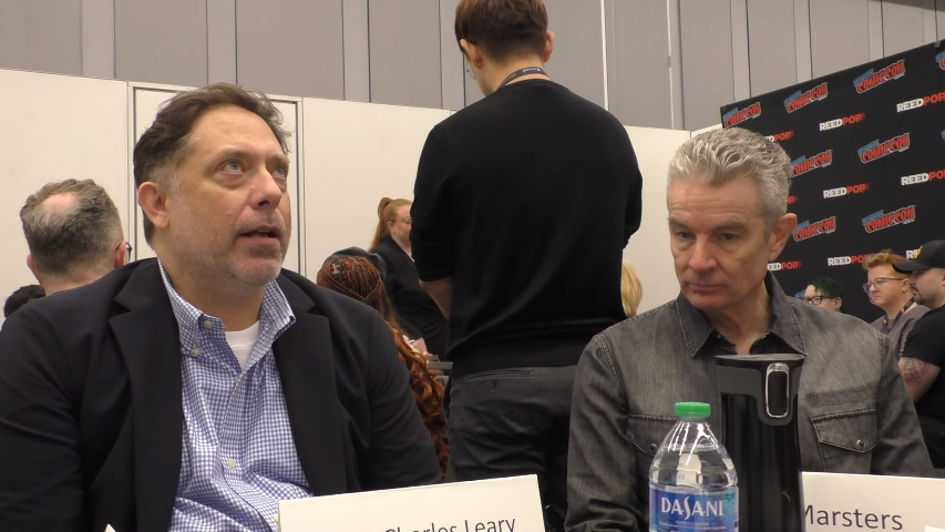 jamie_marsters's tweet photo. Pics of the Day: James Marsters &amp; James Leary chatting all things #Slayers at New York Comic Con 2023 

@JamesMarstersOf #JamesMarsters #JamesLeary #JamesCLeary #Buffy #BuffytheVampireSlayer #BtVS #Spike #Clem #Besties #TheBestestBesties #Splem @audibleuk @audible_com https://t.co/6xjDWu480g