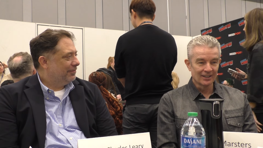 jamie_marsters's tweet photo. Pics of the Day: James Marsters &amp; James Leary chatting all things #Slayers at New York Comic Con 2023 

@JamesMarstersOf #JamesMarsters #JamesLeary #JamesCLeary #Buffy #BuffytheVampireSlayer #BtVS #Spike #Clem #Besties #TheBestestBesties #Splem @audibleuk @audible_com https://t.co/6xjDWu480g