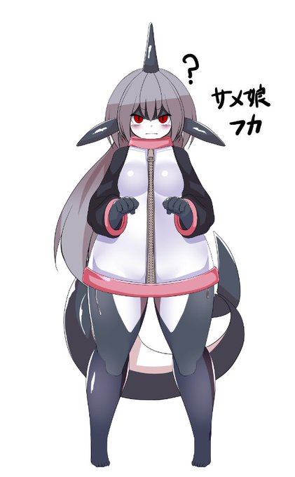 配信終了しました!来てくださった方有難うございました～ 画像は配信で描いたサメちゃんの衣装姿 