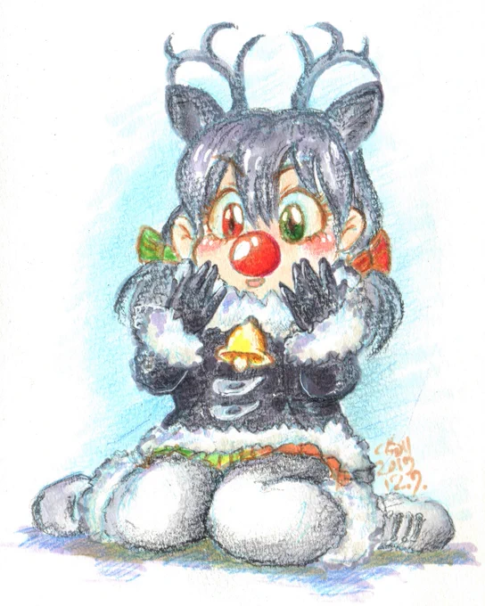 12 月‥毎年24日に絵をあげるだけじゃ自己満足で終了だと常々‥そんな訳で今年はツリー感覚で早めにネットプリントで配布します‥コピー機使用代金だけ数十円掛っちまって申し訳ないすが一部の毎年喜んでくれとるフォロワーさん、お待ちください‥*過去X'mas画も先行して出します 