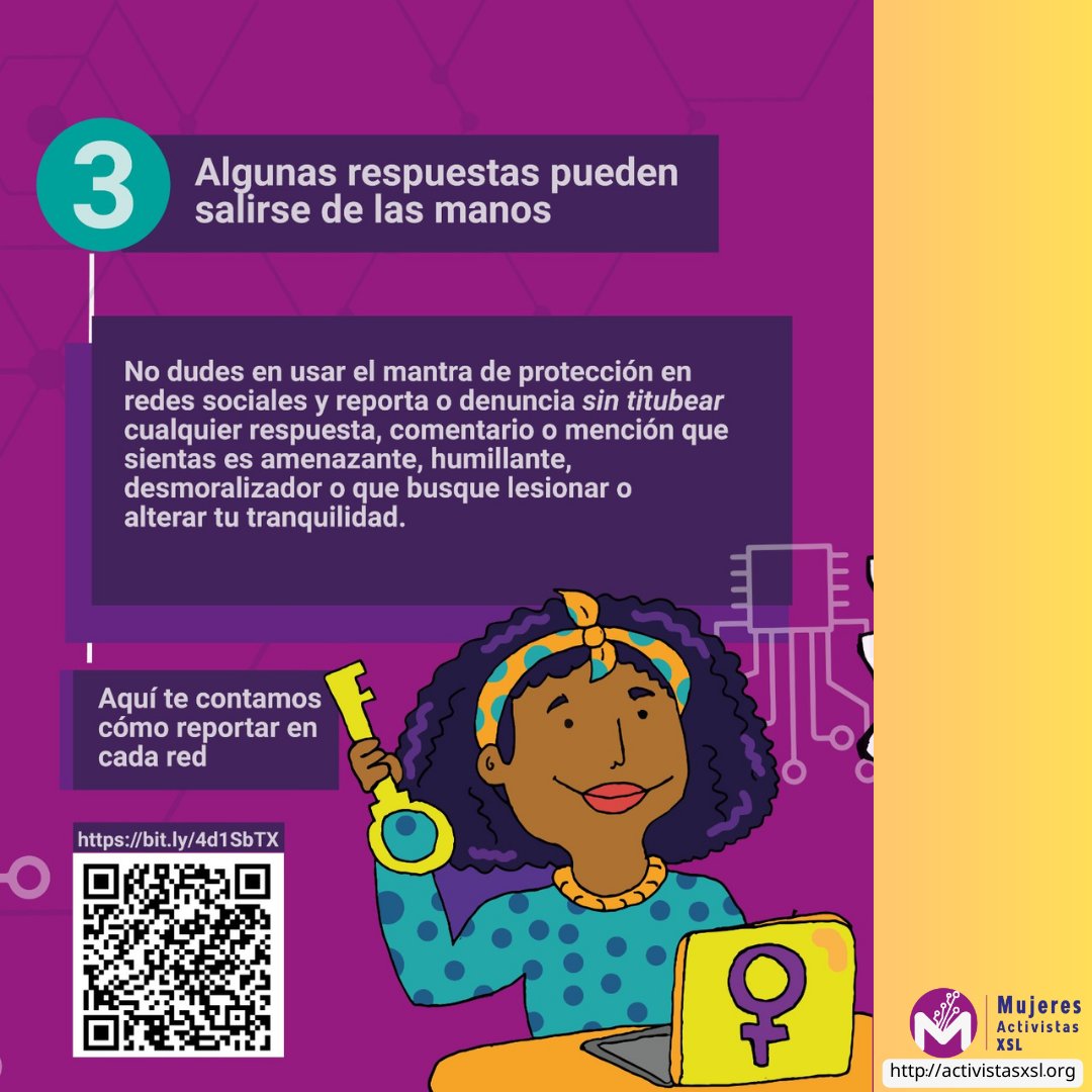 Si estás abrumada por mucha información (infoxicada), toma distancia y busca compañía en la tribu que te acompaña y te escucha.

En estos #16Dias de activismo, guarda este post para utilizar este #kit de prácticas de uso de rrss para atender situaciones contra tu salud mental.
