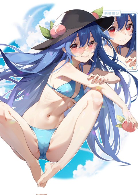 今日は天気が良いのでサマーな天子ちゃんを添えておきますね👼

#東方Project 