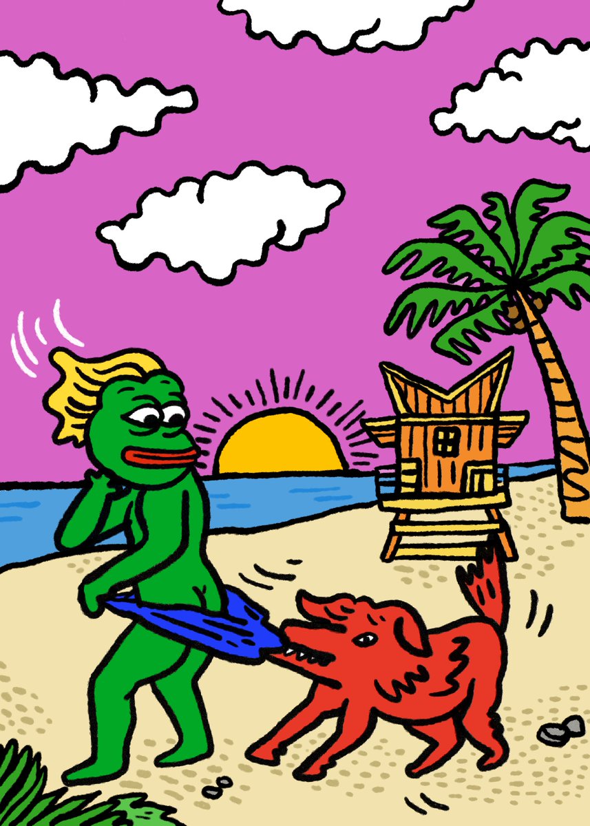 titoys90's tweet photo. "missing shorts pepe" for @tezpepe #fakebasel Miami. Stay tuned! 🐸🏝 https://t.co/V6ZmF1Eq9C