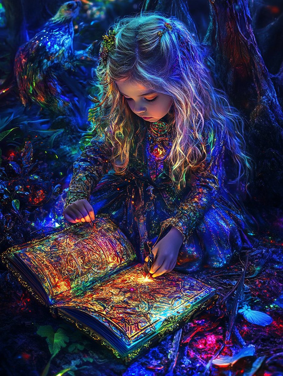 Umairsaleem67's tweet photo. Diving into the depths of an enchanted book, where magic meets the forest floor.
#MagicInNature #EnchantedReading #FantasyWorlds #BookLovers #MysticalMoments https://t.co/FG43lVVIXD